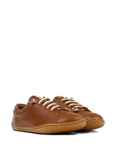 Camper Kids' Peu Lace-up Sneakers In Brown