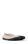 Camper Leather Ballet Flats In Gray