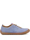 Camper Peu Path Lace-up Nubuck Leather Sneakers In Blue