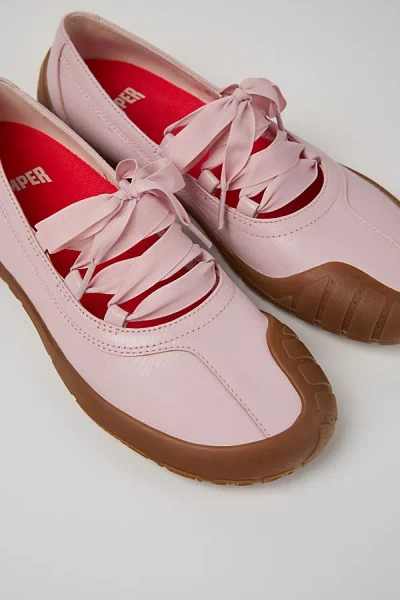 Camper Peu Path+ Leather Ballerina Sneaker In Pink, Women's At Urban Outfitters