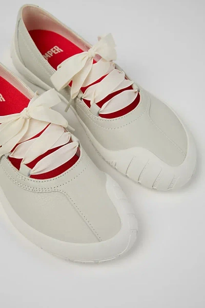 Camper Peu Path+ Leather Ballerina Sneaker In White, Women's At Urban Outfitters