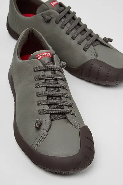 CAMPER PEU PATH+ LEATHER SNEAKER IN GREY, MEN'S AT URBAN OUTFITTERS