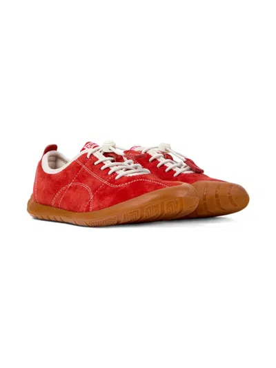 Camper Babies' Peu Path Nubuck Lace-up Sneakers In Red
