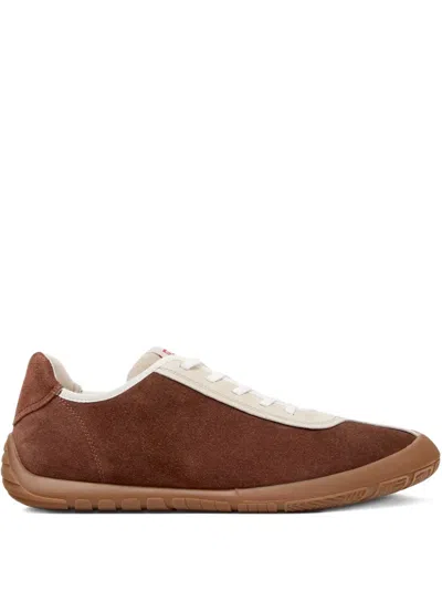 Camper Peu Path Suede-panel Sneakers In Black