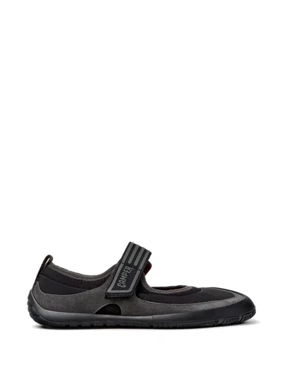 Camper Peu Path Touch-strap Ballet Flats In Black