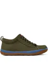 Camper Peu Pist Gm Lace-up Nubuck Leather Sneakers In Green