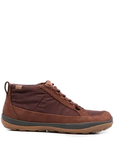 Camper Peu Pista High-top Sneakers In Brown