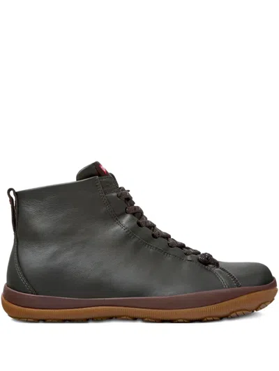 Camper Peu Pista Gm Lace-up Leather Sneakers In Black