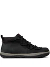 Camper Peu Pista Lace-up Mesh-panel Desert Boots In Black