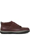 Camper Peu Pista Lace-up Rubber-sole Sneakers In Brown
