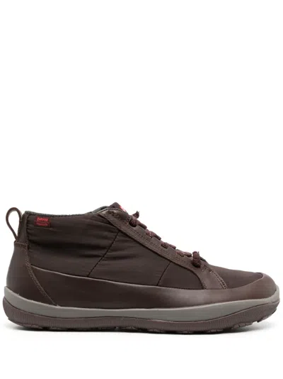 Camper Peu Pista Leather Low-top Sneakers In Brown