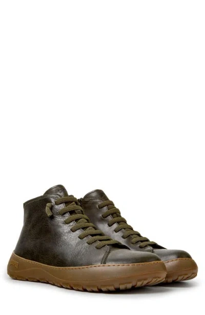 Camper Peu Serra Leather Ankle Boot In Green