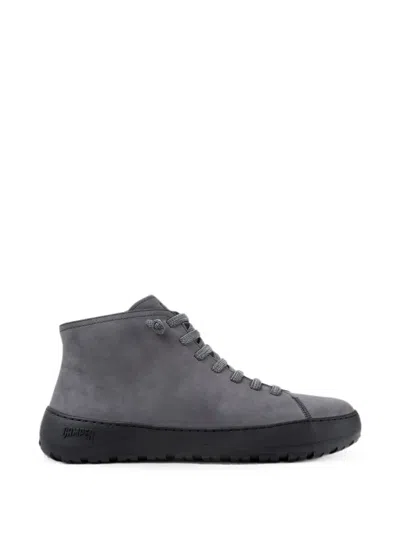 Camper Peu Serra Nubuck Leather Ankle Boots In Gray