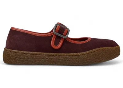 Pre-owned Camper Peu Terreno Burgundy Orange Gum (women's) Sneakers In Wine