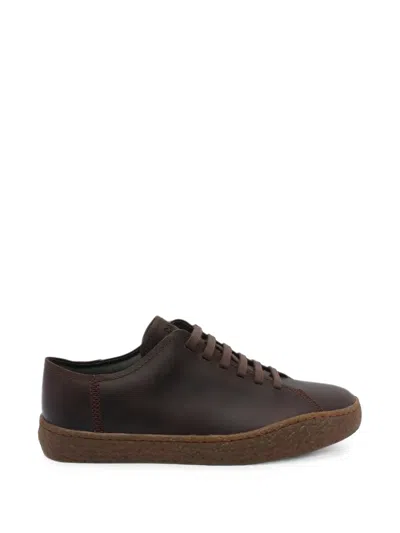 Camper Peu Terreno Leather Lace-up Low-top Sneakers In Brown