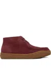 Camper Peu Terreno Suede Lace-up Boots In Red