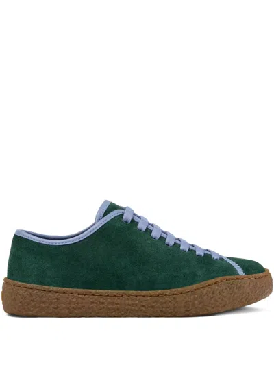 Camper Peu Terreno Suede Lace-up Sneakers In Green