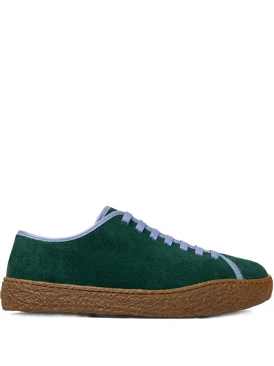 Camper Peu Terreno Suede Lace-up Sneakers In Green