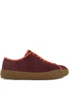 Camper Peu Terreno Suede Lace-up Sneakers In Red