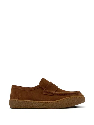 Camper Peu Terreno Suede Loafers In Brown