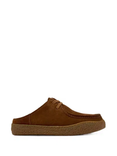 Camper Peu Terreno Suede Mules In Brown