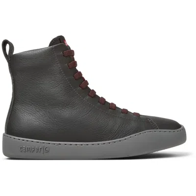 Camper Peu Touring Lace-up Leather Sneakers In Gray