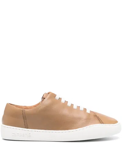 Camper Peu Touring Leather Sneakers In Brown