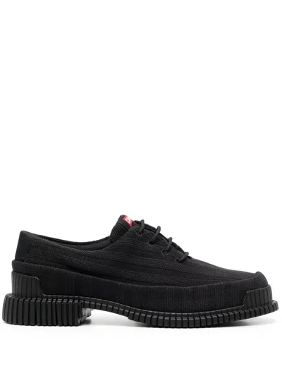 Camper Pix 30mm Striped Lace-up Shoes In Schwarz