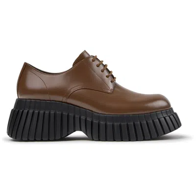Camper Pix Bcn Platform Derby Shoes In Brown