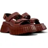 Camper Pix Bcn Platform Sandal In Medium Red