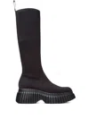 Camper Pix Bcn Ribbed-knit Boots In Black