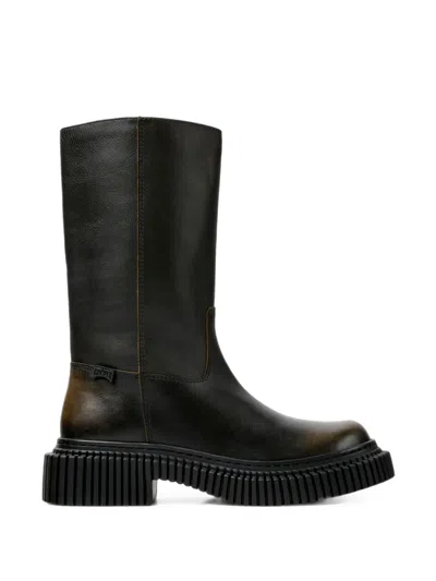 Camper Pix Berlin Biker Boots In Black