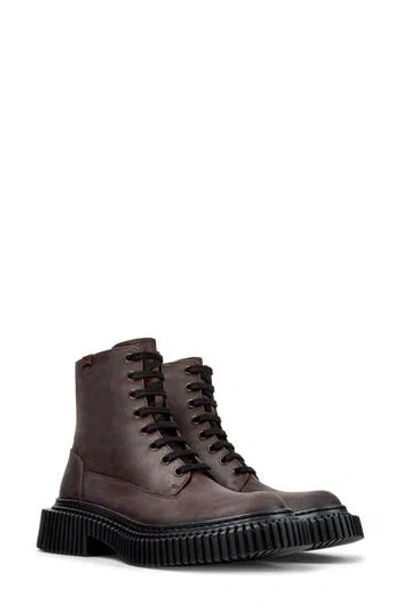 Camper Pix Berlin Combat Boot In Brown