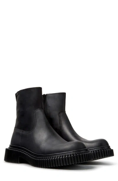 Camper Pix Berlin Leather Ankle Boot In Black