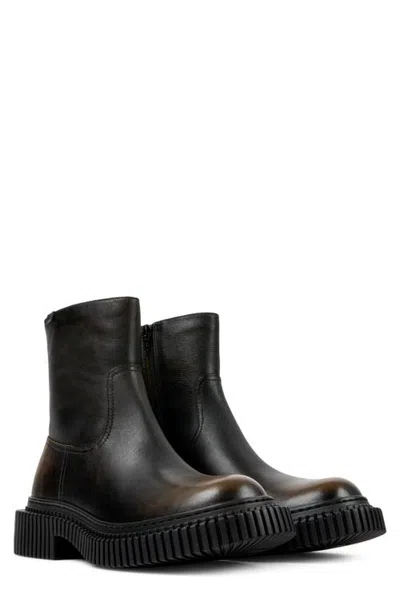 Camper Pix Berlin Leather Ankle Boot In Brown