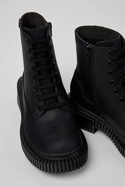 Camper Pix Berlin Leather Lace Up Boot In Black, Women's At Urban Outfitters