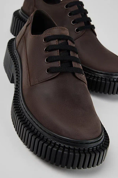 Camper Pix Berlin Leather Oxford Shoe In Brass, Women's At Urban Outfitters In Gold