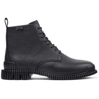 Camper Pix Leather Lace-up Ankle Boots In Black