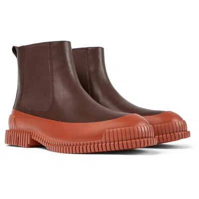Camper Ankle Boots For Men In Burgundy,red