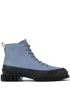 Camper Pix Combat Boot In Blue