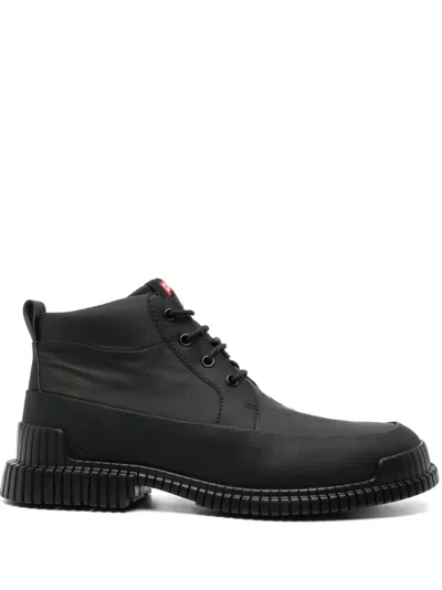 Camper Men Pix Leather Lace Up Boot In Black