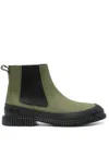 Camper Pix Leather Ankle Bootes In Green