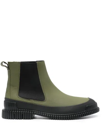 Camper Pix Leather Ankle Bootes In Green