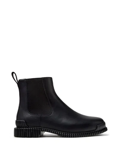 Camper Pix Leather Ankle Boots In Black