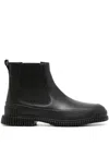 Camper Pix Leather Ankle Boots In Black
