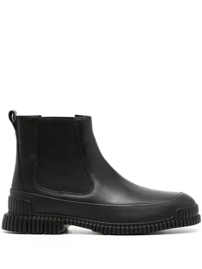 Camper Pix Leather Ankle Boots In Black