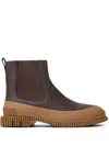 Camper Pix Leather Chelsea Boots In Brown