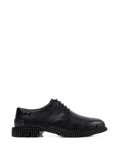 Camper Pix Leather Derby Shoes In Black
