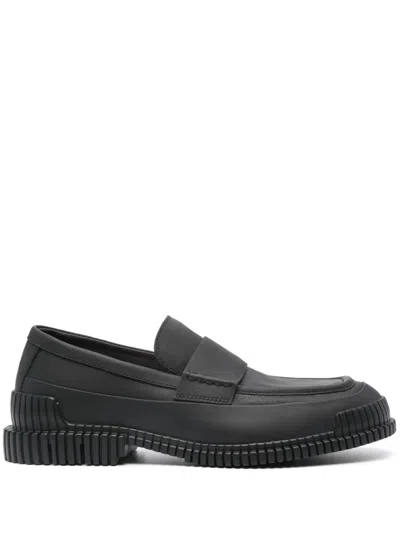Camper Pix Leather Loafers In Black