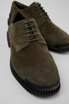 Camper Lace-up Suede Shoes In Green